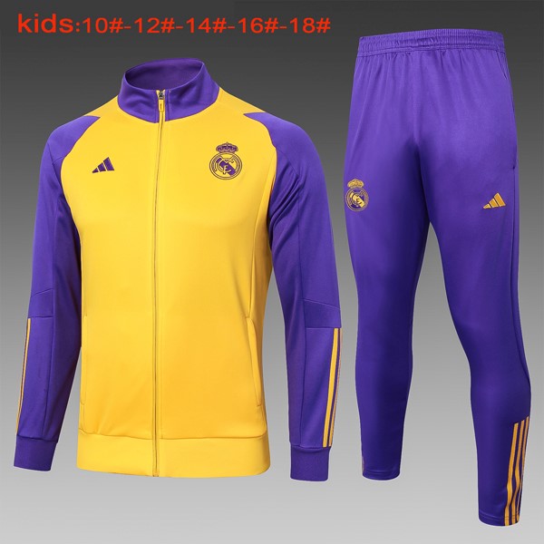 Niños Chandal Real Madrid 2024-25 Amarillo Purpura 3